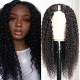 Hurelawig Jerry Curly 3x1 U Part Wig Unprocessed Virgin Hair Wigs 150% Density Natural Color