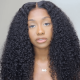 Hurela V Part Glueless Wigs Beginner Friendly Natural Scalp 4x4 Lace Closure Kinky Curly Human Hair Wig FB Sale