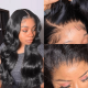 Hurela 13X4 Lace Front Wig 150% density Natural ColorBody Wave Pre-plucked Lace Front Wig 150% density Natural Color