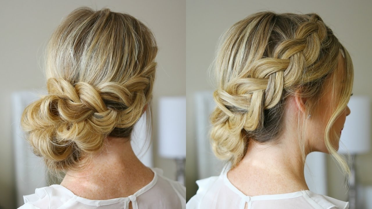 Dutch Braid Updo, wig updos