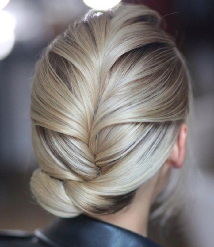 Inverted French Braid Updo, wig updos